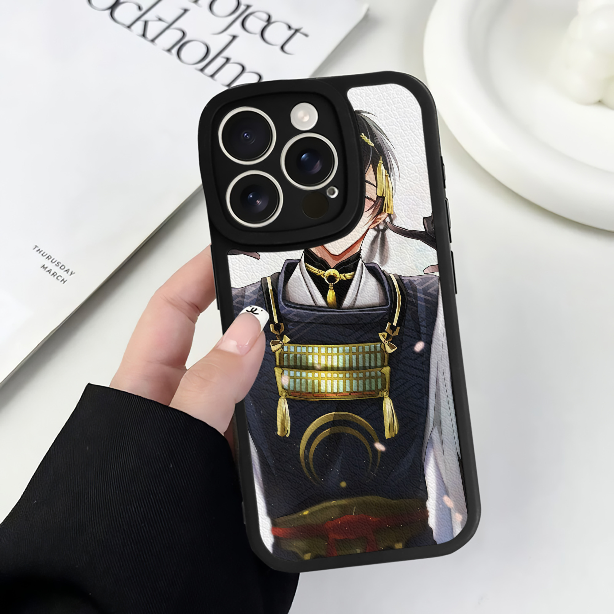 （画像用） 刀剣乱舞 Touken Ranbu 【iPhone 16シリーズ対応】シリコンスマホケース（レザー調） 材質：シリコン